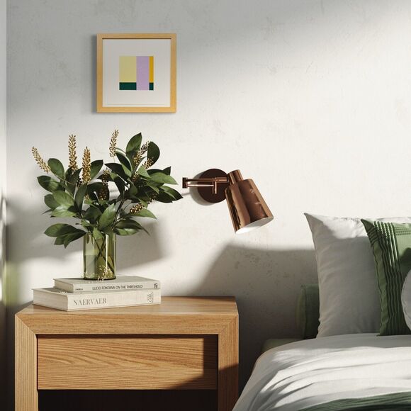 Pair Original Paintings Signed Artist Framed 11x11” Modern Abstract Green Purple - Picture 3 of 5